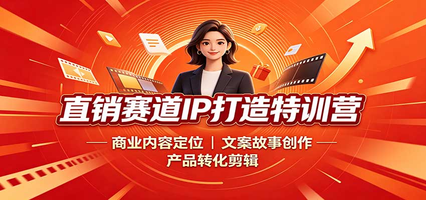 直销赛道IP打造特训营：商业内容定位，文案故事创作，产品转化剪辑网创吧-网创项目资源站-副业项目-创业项目-搞钱项目网创吧