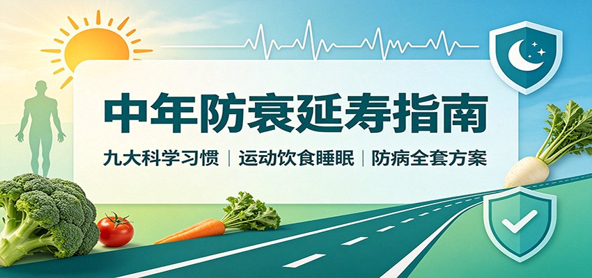 中年防衰延寿指南：九大科学习惯，运动饮食睡眠防病全套方案网创吧-网创项目资源站-副业项目-创业项目-搞钱项目网创吧