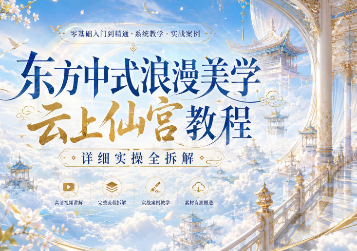 东方中式浪漫美学云上仙宫教程,详细实操全拆解网创吧-网创项目资源站-副业项目-创业项目-搞钱项目网创吧