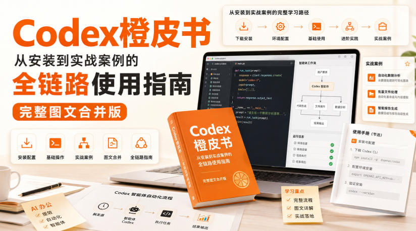 Codex橙皮书,从安装到实战案例的全链路使用指南,完整图文合并版网创吧-网创项目资源站-副业项目-创业项目-搞钱项目网创吧