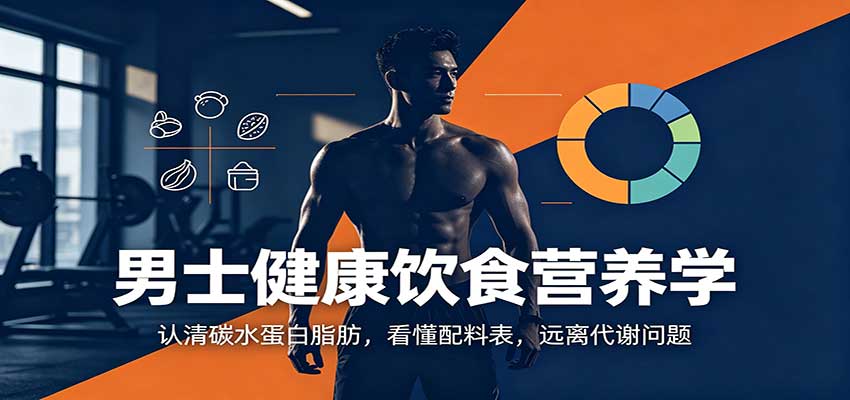 男士健康饮食营养学：认清碳水蛋白脂肪，看懂配料表，远离代谢问题网创吧-网创项目资源站-副业项目-创业项目-搞钱项目网创吧