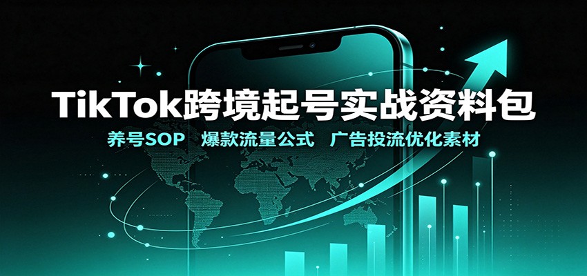 TikTok跨境起号实战资料包：养号SOP，爆款流量公式，广告投流优化素材网创吧-网创项目资源站-副业项目-创业项目-搞钱项目网创吧