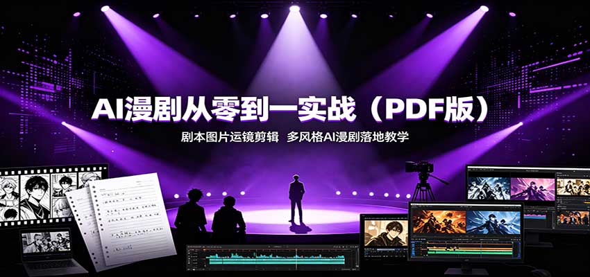 AI漫剧从零到一实战（PDF版）：剧本图片运镜剪辑，多风格AI漫剧落地教学网创吧-网创项目资源站-副业项目-创业项目-搞钱项目网创吧
