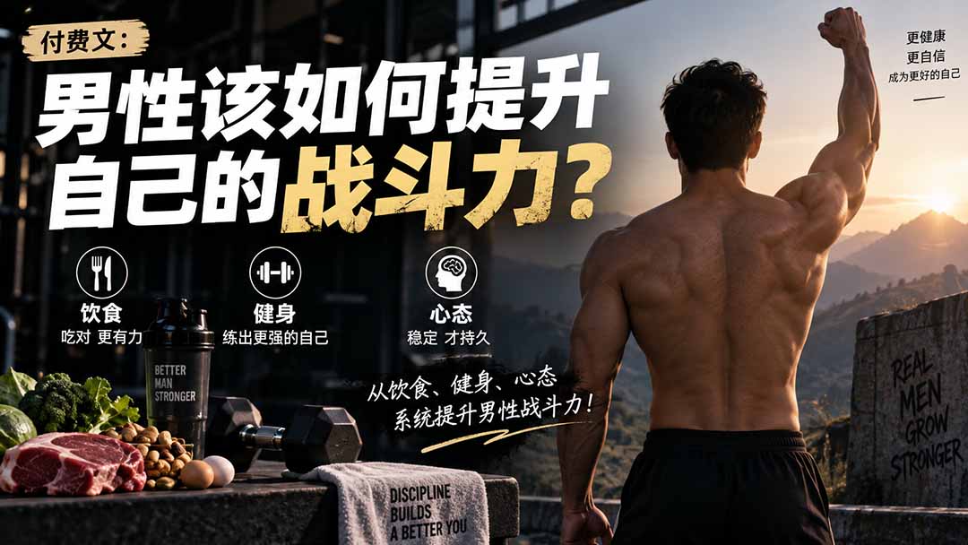 (20421期)付费文章:男性该如何提升自己的战斗力?网创吧-网创项目资源站-副业项目-创业项目-搞钱项目网创吧