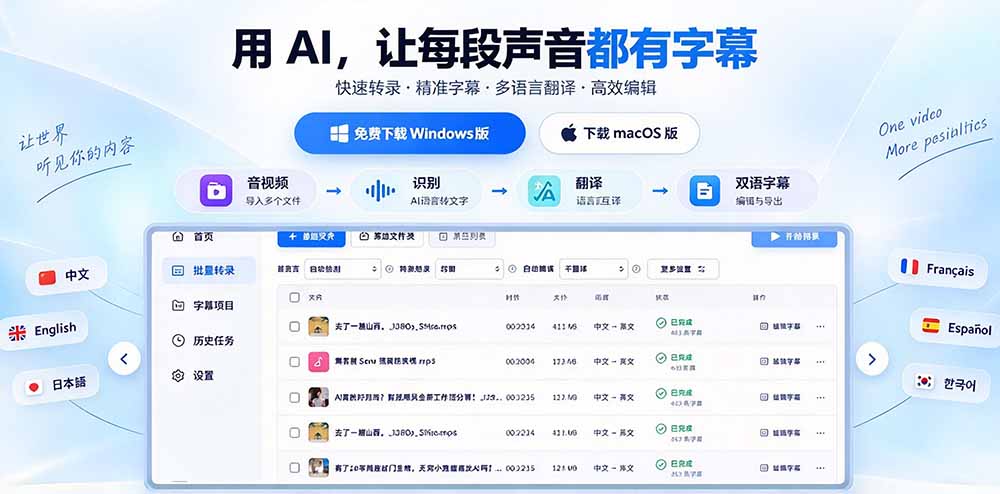 (20728期)剪映会员不用再开了?视频字幕一键生成加翻译,本地离线运行,完全免费,超快速高精度,字幕大师网创吧-网创项目资源站-副业项目-创业项目-搞钱项目网创吧