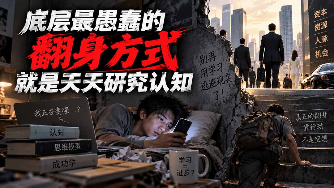 (20383期)付费文章:底层最愚蠢的翻身方式就是天天研究认知网创吧-网创项目资源站-副业项目-创业项目-搞钱项目网创吧