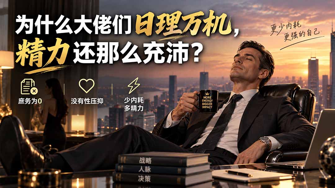 （20244期）付费文章：为什么大佬们日理万机，精力还那么充沛？网创吧-网创项目资源站-副业项目-创业项目-搞钱项目网创吧
