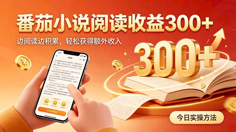 (20269期)全自动番茄挂机玩法,日入300+边阅读边积累,轻松获得额外收入网创吧-网创项目资源站-副业项目-创业项目-搞钱项目网创吧