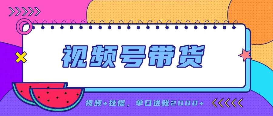 （20344期）日入2000+的副业，视频号带货，一部手机改写人生篇章，无需投资网创吧-网创项目资源站-副业项目-创业项目-搞钱项目网创吧
