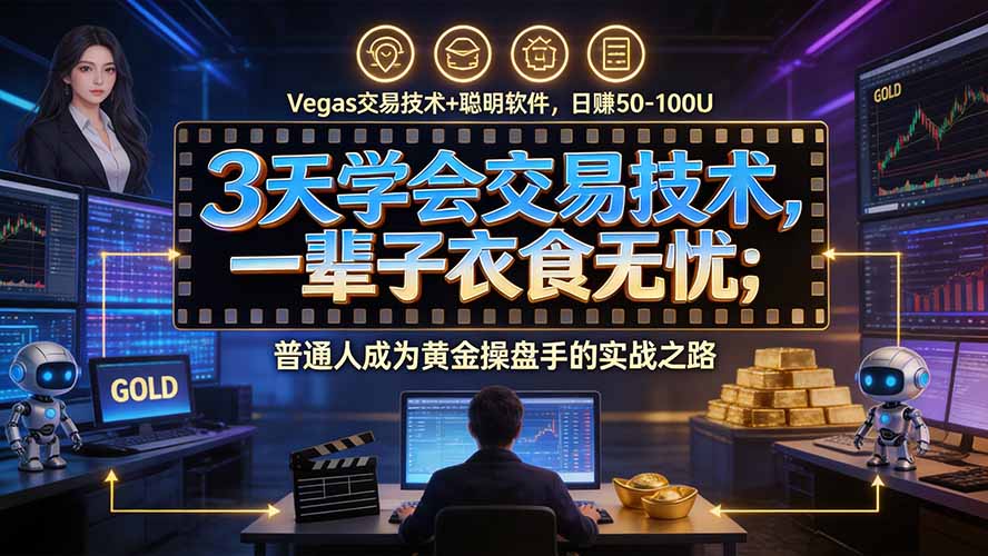 (20720期)3天学会做交易,普通人快速成为操盘手” Vegas交易系统+聪明软件 , 日赚50-1000U, 长期稳定,小白轻松上手网创吧-网创项目资源站-副业项目-创业项目-搞钱项目网创吧