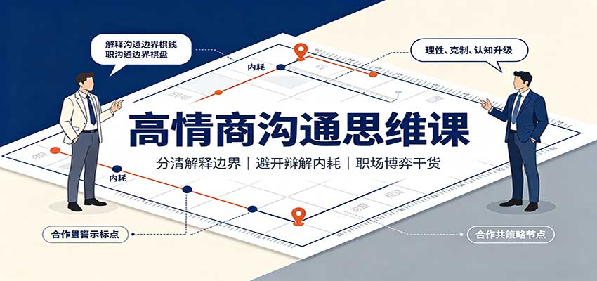 高情商沟通思维课：分清解释边界，避开辩解内耗，职场博弈干货网创吧-网创项目资源站-副业项目-创业项目-搞钱项目网创吧