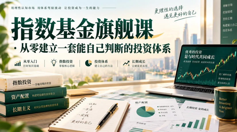 指数基金旗舰课·从零建立一套能自己判断的投zi体系网创吧-网创项目资源站-副业项目-创业项目-搞钱项目网创吧