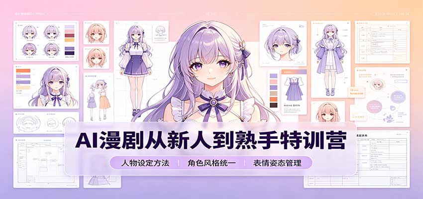 AI漫剧从新人到熟手特训营：剧本分镜创作，提示词模板，人物设定与工具资源网创吧-网创项目资源站-副业项目-创业项目-搞钱项目网创吧