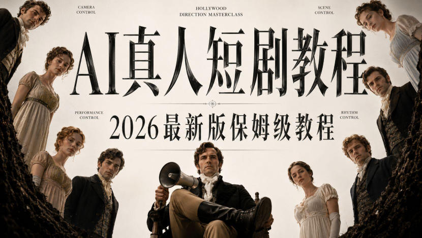 AI真人短剧制作全流程,AI视频大佬专为零基础研制的AI短剧教程,保姆级教程,新手一学就会!网创吧-网创项目资源站-副业项目-创业项目-搞钱项目网创吧