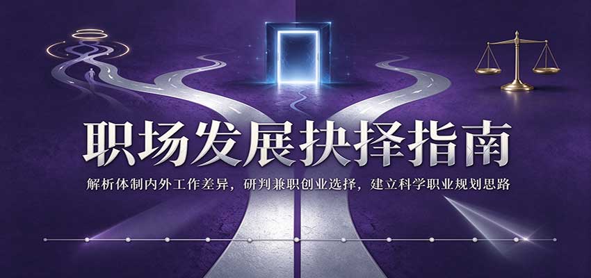 职场发展抉择指南:解析体制内外工作差异,研判兼职创业选择,建立科学职业规划思路网创吧-网创项目资源站-副业项目-创业项目-搞钱项目网创吧