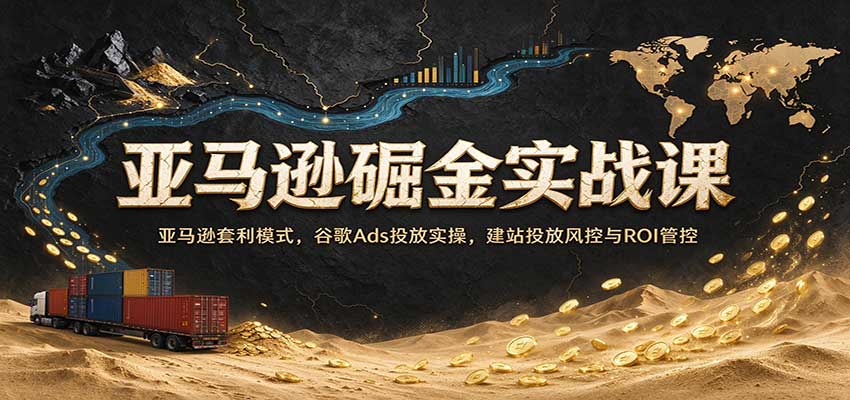 亚马逊掘金实战课:亚马逊套利模式,谷歌Ads投放实操,建站投放风控与ROI管控网创吧-网创项目资源站-副业项目-创业项目-搞钱项目网创吧