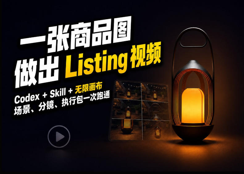 Codex+无限画布，把一张商品图变成可执行的Amazon Listing视频网创吧-网创项目资源站-副业项目-创业项目-搞钱项目网创吧