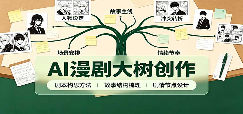 AI漫剧大树创作：剧本构思课程讲解，软件插件配置，配套工具资料完整梳理网创吧-网创项目资源站-副业项目-创业项目-搞钱项目网创吧
