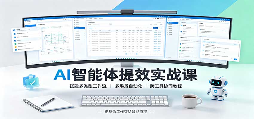 AI智能体提效实战课：搭建多类型工作流，多场景自动化，跨工具协同教程网创吧-网创项目资源站-副业项目-创业项目-搞钱项目网创吧