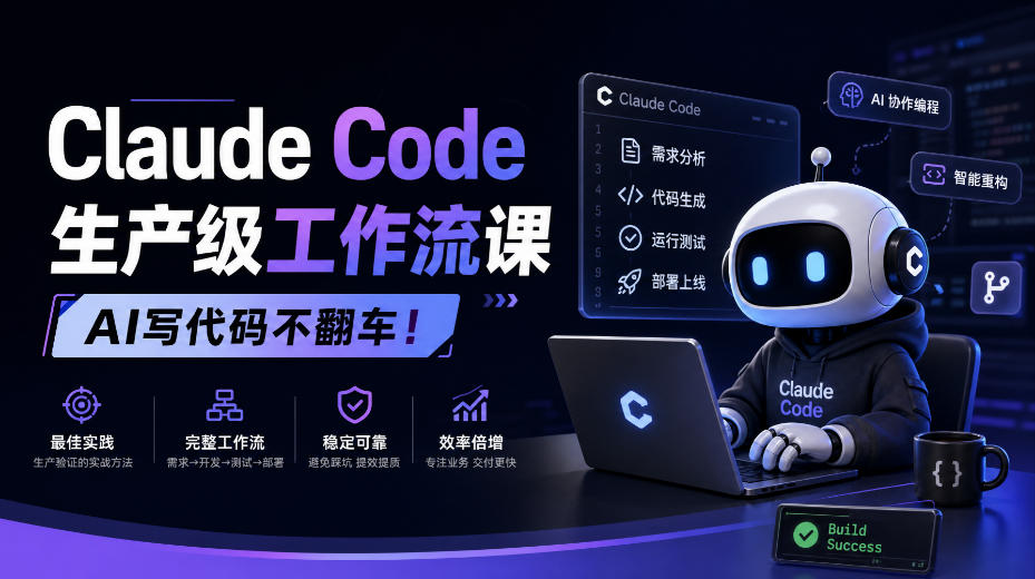 Claude Code生产级工作流课,AI写代码不翻车!【原创双语字幕】网创吧-网创项目资源站-副业项目-创业项目-搞钱项目网创吧