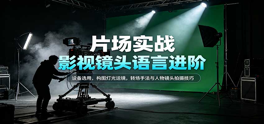 影视镜头语言进阶：设备选用，构图灯光运镜，转场手法与人物镜头拍摄技巧网创吧-网创项目资源站-副业项目-创业项目-搞钱项目网创吧