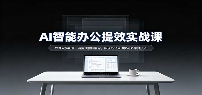 AI智能办公提效实战课：软件安装配置，活用插件技能包，实现办公自动化与多平台接入网创吧-网创项目资源站-副业项目-创业项目-搞钱项目网创吧