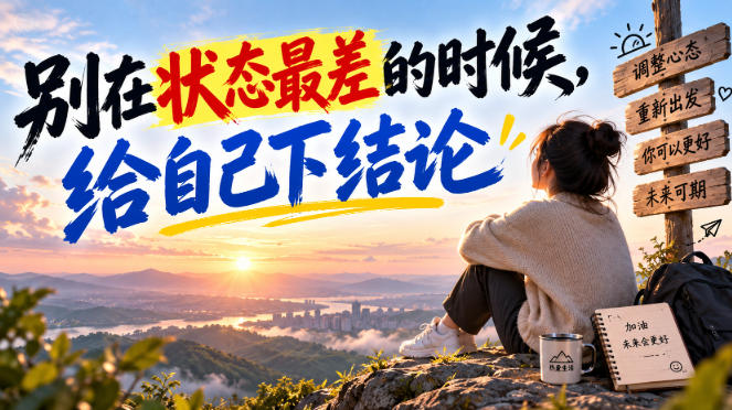 某公众号付费文章：别在状态最差的时候，给自己下结论网创吧-网创项目资源站-副业项目-创业项目-搞钱项目网创吧