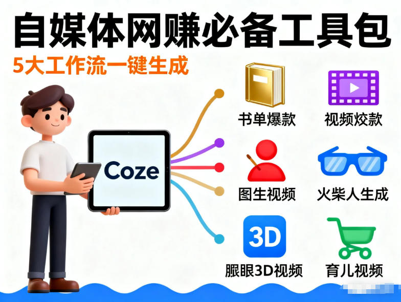 Coze工作流合集，内容一共100份左右，内容丰富，可以提供工作效率网创吧-网创项目资源站-副业项目-创业项目-搞钱项目网创吧