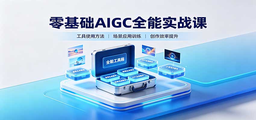 零基础AIGC全能实战课：覆盖绘画、影音、PPT、小说多场景AI创作网创吧-网创项目资源站-副业项目-创业项目-搞钱项目网创吧
