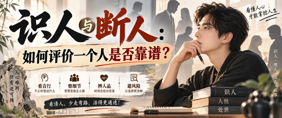 付费文章:识人与断人:如何评价一个人是否靠谱?网创吧-网创项目资源站-副业项目-创业项目-搞钱项目网创吧