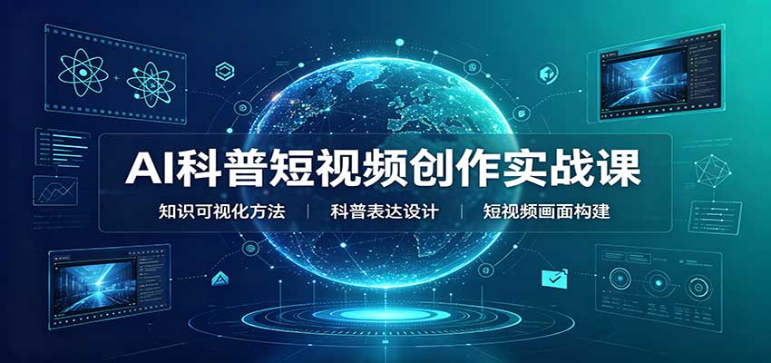 AI科普短视频创作实战课：配套要点文档，文案与视频提示词模板教学网创吧-网创项目资源站-副业项目-创业项目-搞钱项目网创吧