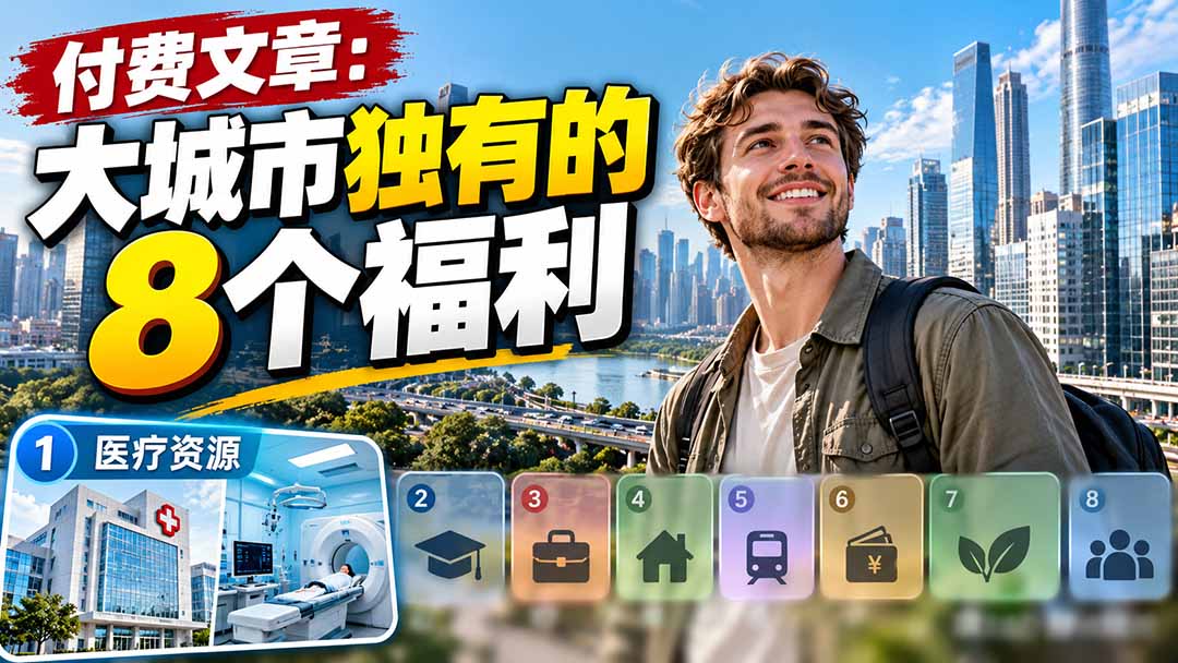 （20848期）付费文章：大城市独有的8个福利网创吧-网创项目资源站-副业项目-创业项目-搞钱项目网创吧