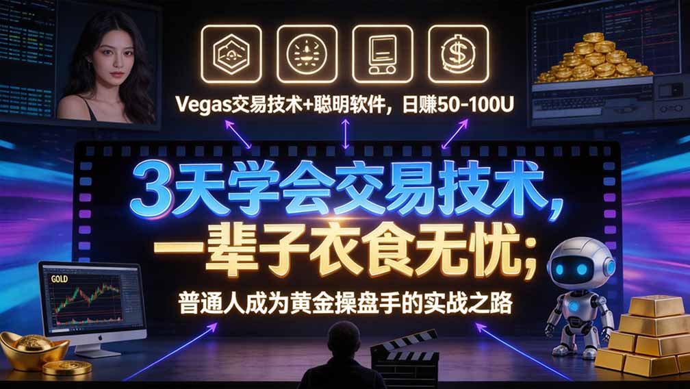 （20841期）“顺势而为交易系统”3天学会交易技术，聪明软件辅助，小白也能看懂趋势交易，日入30-100U,长期稳定网创吧-网创项目资源站-副业项目-创业项目-搞钱项目网创吧