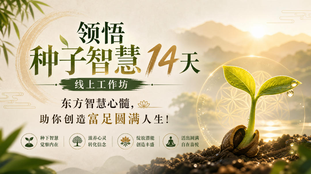 鹿大米领悟种子智慧14天线上工作坊,东方智慧心髓,助你创造富足圆满人生!网创吧-网创项目资源站-副业项目-创业项目-搞钱项目网创吧
