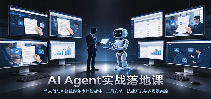 AI Agent实战落地课:单人借助AI搭建财务审计智能体,工具安装、技能开发与多场景实操网创吧-网创项目资源站-副业项目-创业项目-搞钱项目网创吧