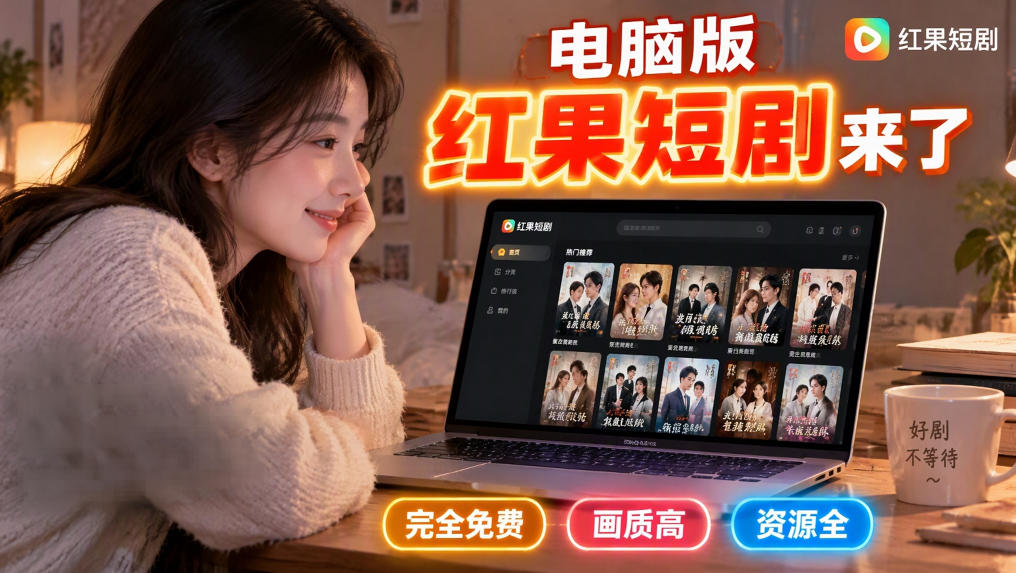 手机看短剧费眼?电脑版红果短剧来了,完全免费、画质高、资源全网创吧-网创项目资源站-副业项目-创业项目-搞钱项目网创吧