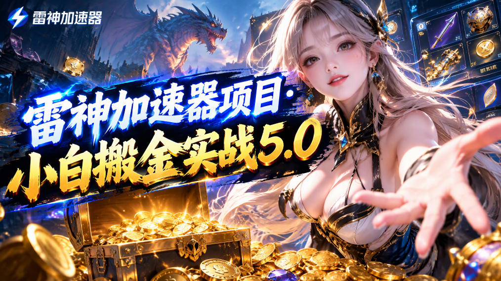 雷神加速器项目·小白搬金实战5.0,抖音W播100-150r,小白入局一天也能几十r网创吧-网创项目资源站-副业项目-创业项目-搞钱项目网创吧