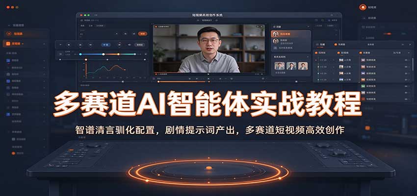 多赛道AI智能体实战教程:智谱清言驯化配置,剧情提示词产出,多赛道短视频高效创作网创吧-网创项目资源站-副业项目-创业项目-搞钱项目网创吧