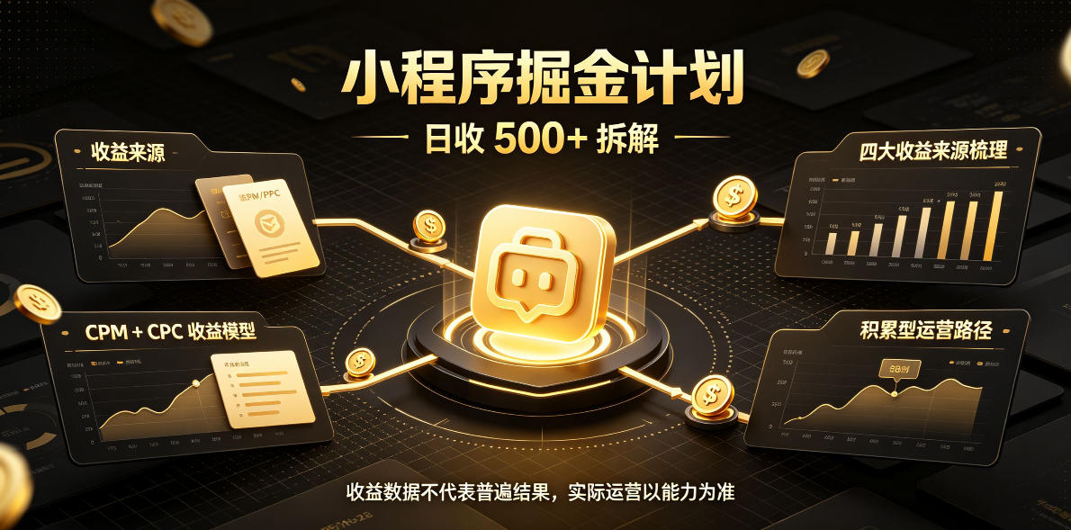 小程序推广计划,日收500+,腾讯官方打款,客户留存率高,收益长期稳定【揭秘】网创吧-网创项目资源站-副业项目-创业项目-搞钱项目网创吧