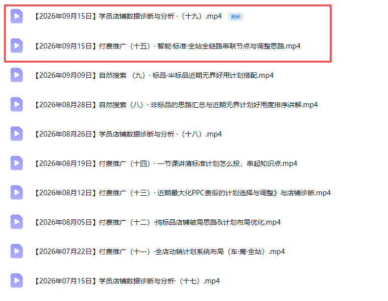 （20971期）2026淘宝电商终局之战VIP课-更新1015：自然搜索+直通车+无界+精准人群，系统掌握测款动销与全店推广布局方法