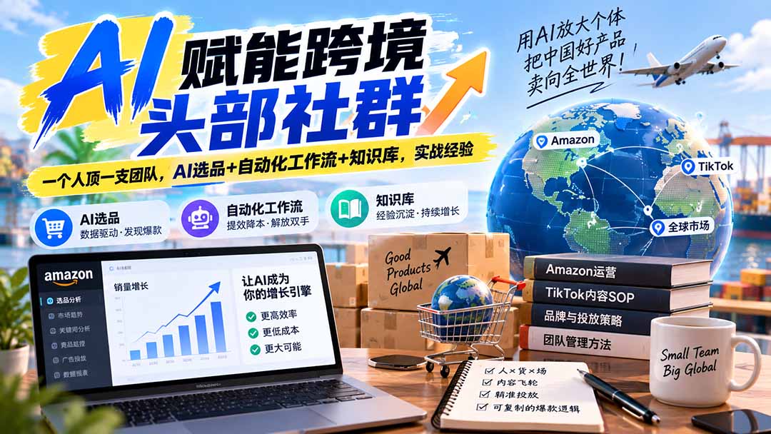 (21124期)AI赋能跨境头部社群-更新1023:一个人顶一支团队,AI选品+自动化工作流+知识库,实战经验