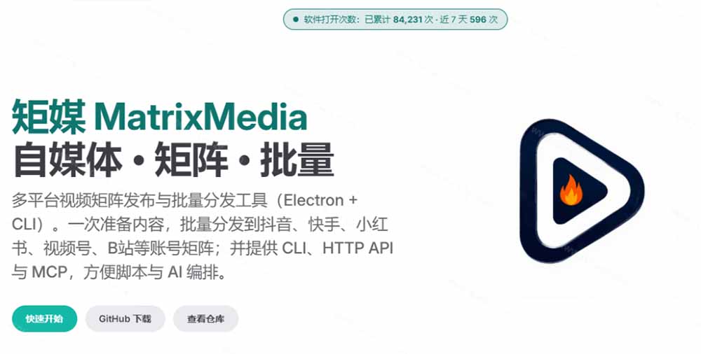 （21176期）一条视频要发七八个平台，这太麻烦了？自媒体矩阵账户批量发布工具来了！开源且免费 MatrixMedia网创吧-网创项目资源站-副业项目-创业项目-搞钱项目网创吧