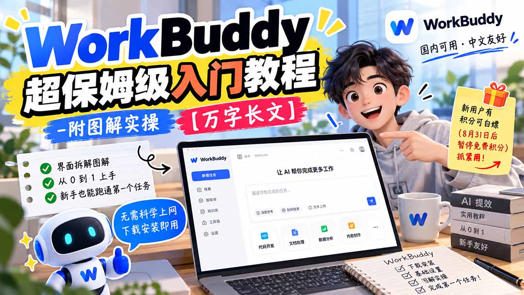 (20882期)WorkBuddy 超保姆级入门教程-附图解实操 【万字长文】网创吧-网创项目资源站-副业项目-创业项目-搞钱项目网创吧