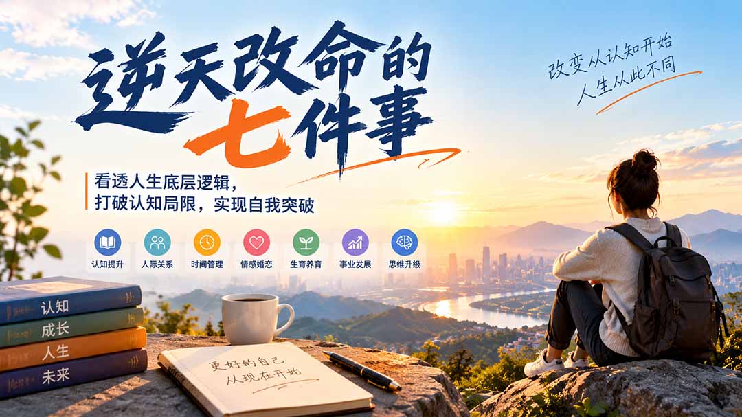 （21022期）付费文章：逆天改命的七件事，看透人生底层逻辑，打破认知局限，实现自我突破网创吧-网创项目资源站-副业项目-创业项目-搞钱项目网创吧