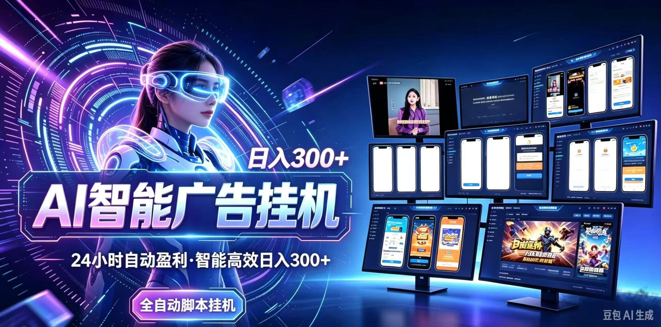 （21068期）24小时AI广告挂机｜在家就能做的被动副业网创吧-网创项目资源站-副业项目-创业项目-搞钱项目网创吧