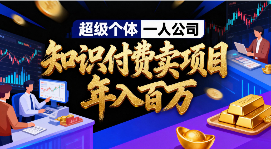 2026年“超级个体一人公司”私域卖项目年入百万,个人IP-精准引流-项目包装-转化成交网创吧-网创项目资源站-副业项目-创业项目-搞钱项目网创吧